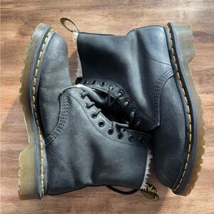 Dr. Martens Black Ankle Boots With Fur